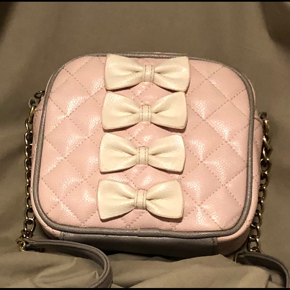 Betsy Johnson Petite Chic Pink Camera Bag Handbag